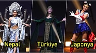 Miss Universe Yarışmasının Bir Parçası Olarak Ulusal Giysilerinin İçinde Boy Gösteren Güzellerden Rengarenk Kareler