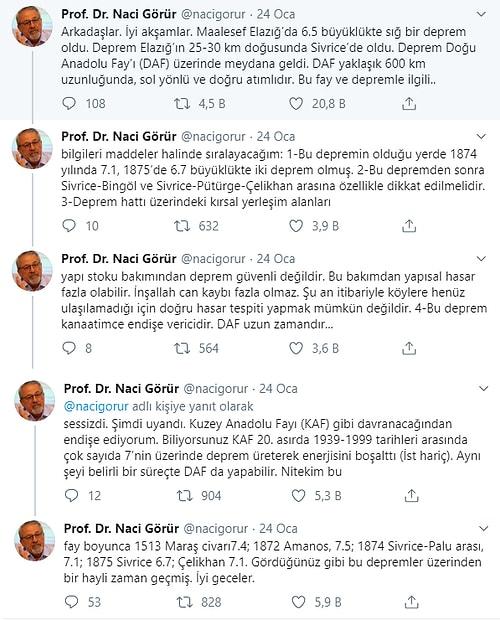 Prof. Dr. Naci Görür: 'Doğu Anadolu Fay Hattı Uyandı, Endişeliyim'