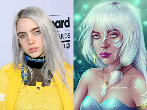 Билли Эйлиш изображенав роли принцессы Киды из "Атлантиды: Затерянный мир"