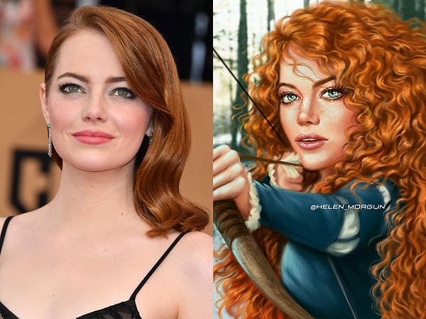 Кому как не Эмме Стоун быть Меридой из "Храброе сердце"?