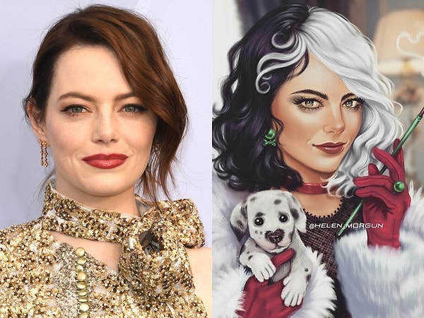 А еще Эмма легко могла бы сыграть Круэллу де Виль из" 101 далматинца".