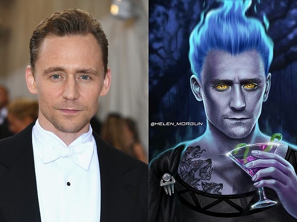 Этот рисунок звезды "Мстителей" Тома Хиддлстона, переосмысленный как Гадес из "Геркулеса", поистине невероятен.