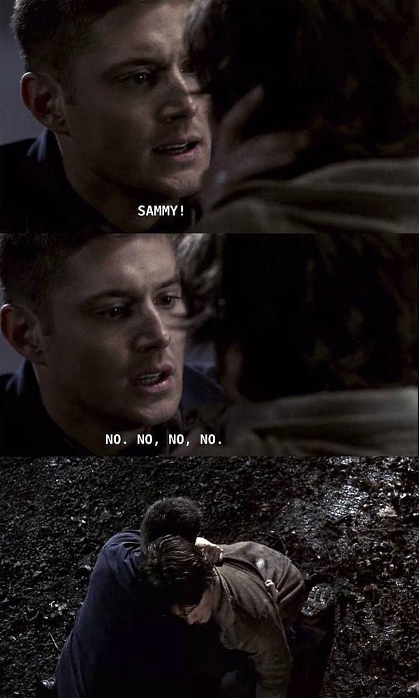 3. 'Supernatural' dizisinde Sam'in, kardeşinin kollarında can vermesi...
