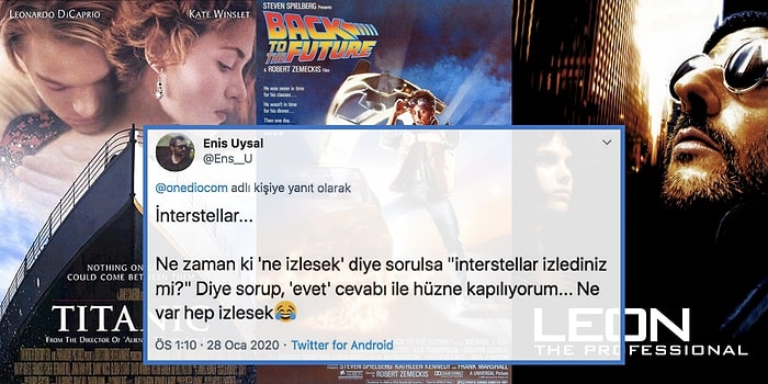 Tekrar Tekrar İzledikleri Filmleri Bizimle Paylaşarak Sinema Şöleni Yaşatan 28 Takipçimiz