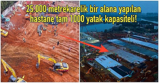 Hayret Edilecek İş! Koronavirüs Salgını İçin Çin'de Altı Gün Gibi Rekor Sürede Devasa Bir Hastane İnşa Edildi