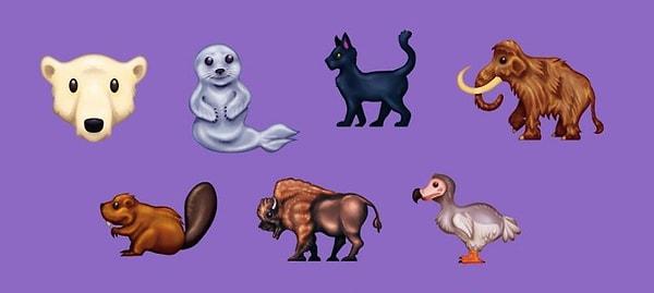 Kutup Ayısı, Fok, Siyah Kedi, Mamut, Kunduz, Bizon ve Dodo da güncellenecek yeni emoji listesinde olacak.