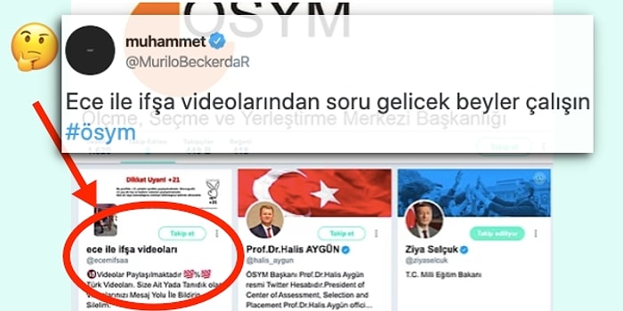 ÖSYM Resmi Hesabının Cinsel İçerikli Videolar Paylaşan Hesabı Takip Etmesi Goygoycuların Diline Düştü