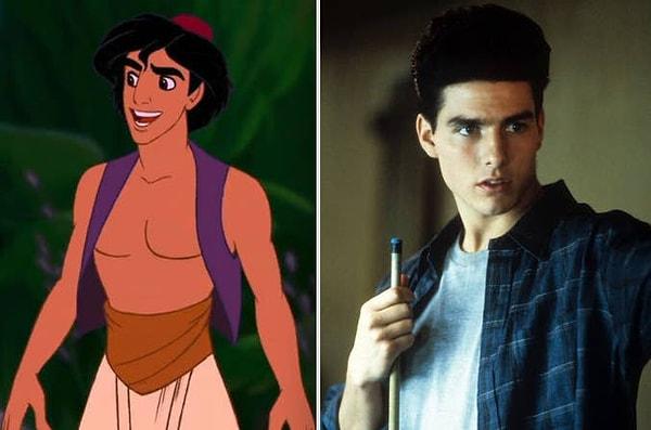 5. 'Aladdin'in görüntüsü ise Tom Cruise'dan esinlenerek çizildi.