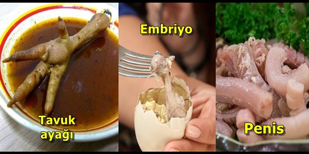 Görünce Açlıktan Ölmeyi Tercih Edeceğiniz Hepsi Birbirinden İğrenç 23 Çin Yemeği