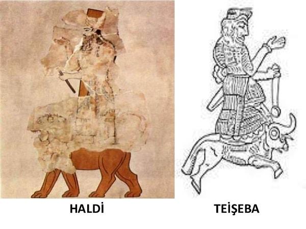 Kendilerinden önceki büyük bir Anadolu imparatorluğu olan Hititlerle de pek çok ortak tanrıları vardı.