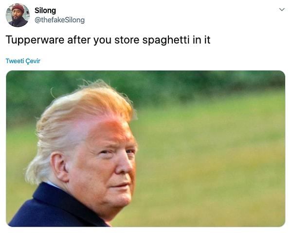 7. "Spaghetti koyduktan sonra Tupperware"