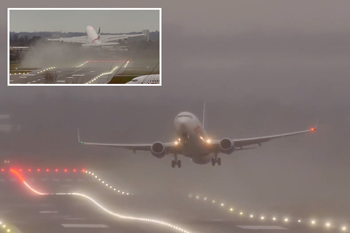 Avrupa’yı Vuran Ciara Fırtınası Nedeniyle İniş Yapamayan Uçağın Kaydedilen Korkutucu Görüntüleri!