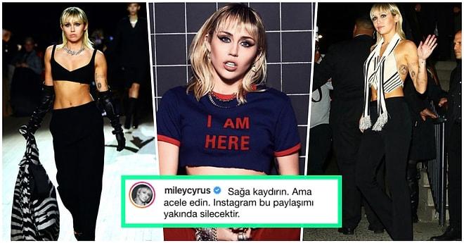 Miley Cyrus Yanlışlıkla Açılan Memesini ‘Instagram Kaldırmadan Bakın’ Notu ile Kendi Hesabında Paylaştı!