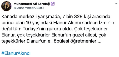 Gururumuzsun! Matematikte Dünya Birincisi Olan 10 Yaşındaki Elanur Akıncı Sosyal Medyanın Gündeminde