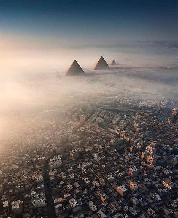 14. Kahire, Mısır'ın yükseklerden görünümü...
