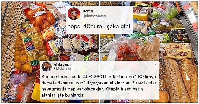 40 Euro Tutarındaki Alışveriş Sepetlerini Paylaşarak Türkiye'de Nasıl Kazıklandığımızı Ortaya Koyan Gurbetçiler