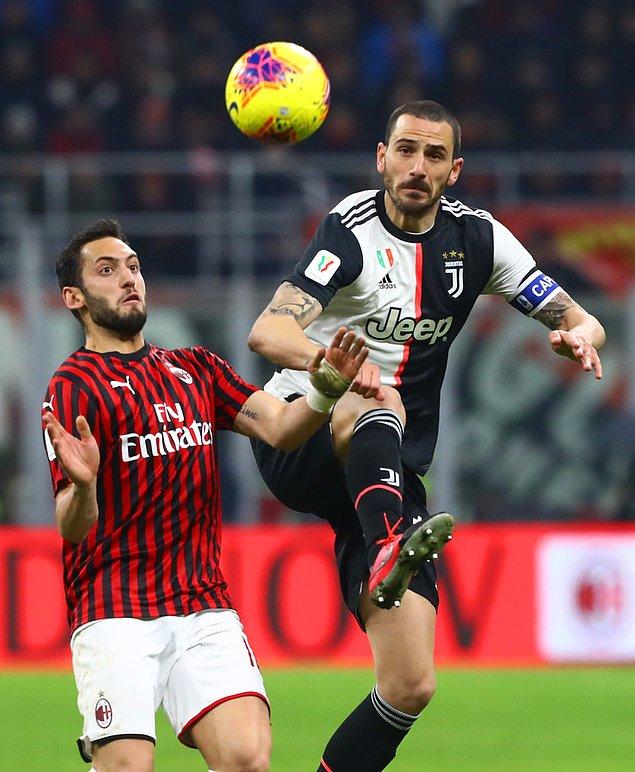 İtalya Kupası yarı final ilk maçında Milan ile Juventus 1-1 berabere kaldı. Milli oyuncularımızdan Hakan Çalhanoğlu, ilk 11'de başladığı mücadelenin 87. dakikasında yerini Lucas Paqueta'ya bıraktı.