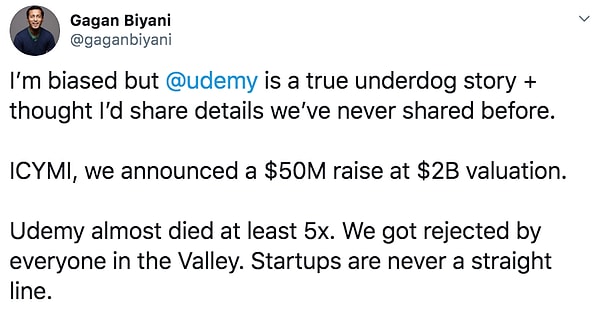 Kurucu ortaklardan Gagan Biyani ise şirketin kuruluşunu Twitter'da anlattı: