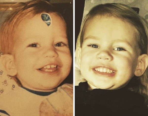 10. «Моя дочь и я в 2 года»