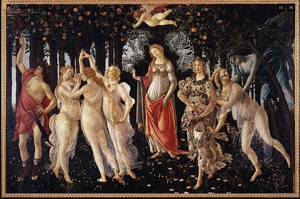 3. Sandro Botticelli’nin “Primavera” tablosu:
