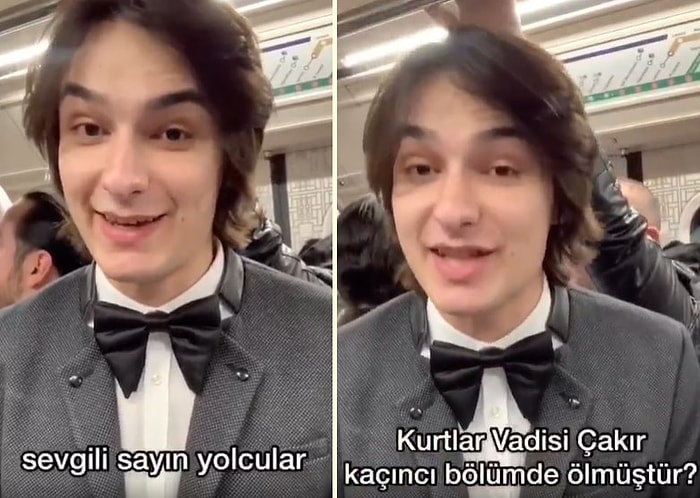 Metro Yolculuğunu Bilgi Yarışması Düzenleyerek Eğlenceli Hale Getiren Genç!