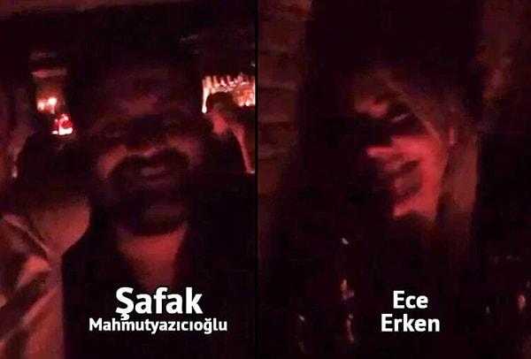 Ece Erken'in, Beşiktaş'ın eski yöneticisi Şafak Mahmutyazıcıoğlu ile 1 yıldır birlikte olduğu ve Şafak Bey'in 15 yıllık eşi ve iki çocuğu olduğu söyleniyor.