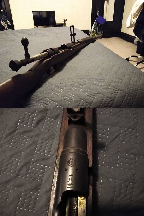 6. «Японская винтовка, которую мой прадед привез с собой после службы в Новой Гвинее во время Второй мировой войны».