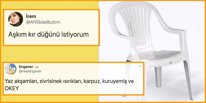 Plastik Beyaz Sandalyenin Çağrıştırdıklarını Paylaşarak Kahkahalar Attıran Twitter Mizahşörleri