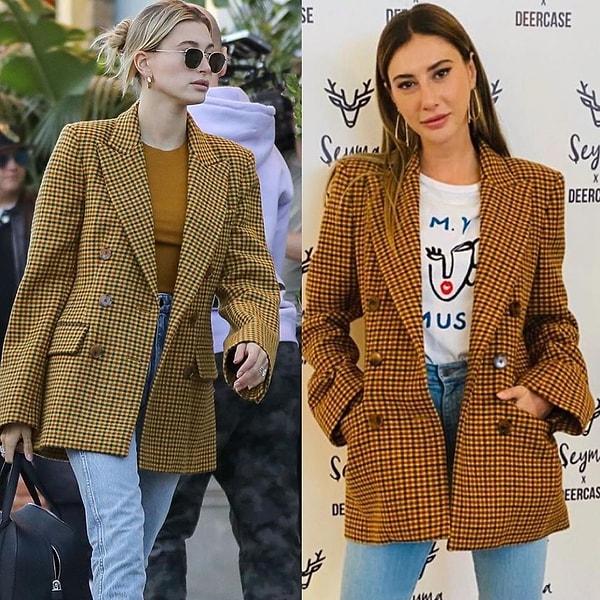 İkili aynı marka ceketi giyerek de pişti oldu.