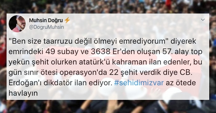 Kurtuluş Savaşı'nda Topraklarımızı Savunmakla Suriye'de Şehit Verilmesini Bir Tutan ve Atatürk'ü Eleştiren Kişiye Gelen Tepkiler