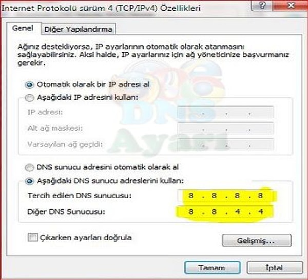 Windows bilgisayarlarda DNS değiştirme nasıl yapılır?