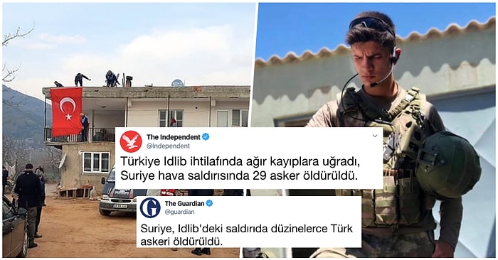 Suriye'de Türk Askerine Düzenlenen Saldırıda Yaşananlar Dış Basında Nasıl Yer Aldı?