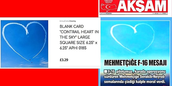 F-16 Pilotlarının Gökyüzünde Kalp Çizerek Mehmetçiğe Mesaj Verdiği Söylenen Görselin Montaj Olduğu Ortaya Çıktı!