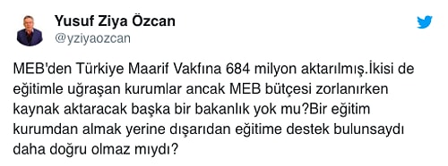 Resmi Gazete'de Yayımlandı: MEB Bütçesinden Türkiye Maarif Vakfı'na 684 Milyon Lira Aktarılacak