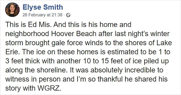 2. WGRZ-TV'de görev yapan meteoroloji uzmanı Elyse Smith şöyle anlatıyor;