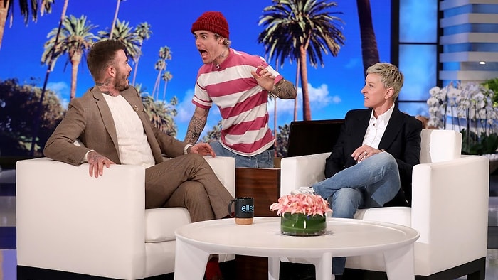 Justin Bieber'dan Ellen Show'a Katılan David Beckham'a Korutucu Şaka!