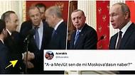 Erdoğan'ın Moskava Görüşmesinden Sonra Çavuşoğlu ile Tokalaşması Goygoycuların Diline Düştü
