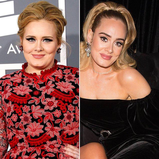 1. Ünlü şarkıcı Adele, son dönemde yaşadığı değişim ile şaşırtıyor.