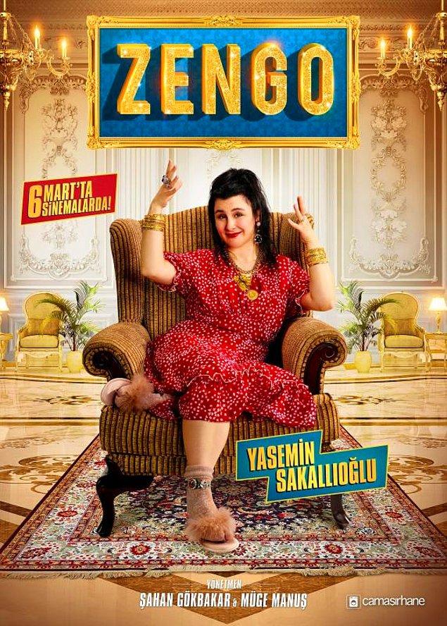 Son olarak kendisi 'Zengo' isimli filmle beyazperdeye adım attı. Burada başrolde olan Sakallıoğlu, Zerrin isimli genç bir kadını canlandırıyor.