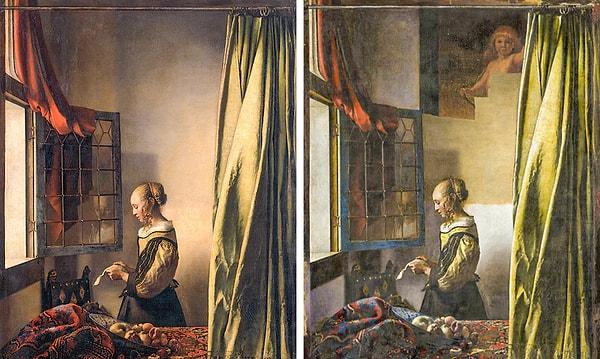 11. Açık Pencere Önünde Mektup Okuyan Kız / Johannes Vermeer