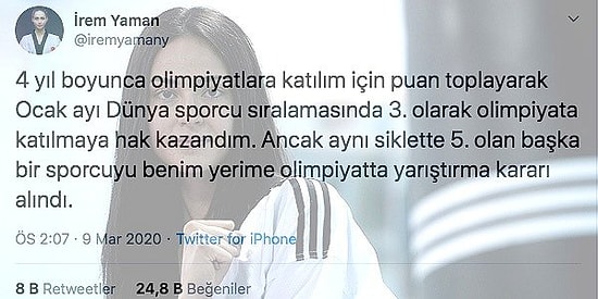 Adaletsizlik mi Var? İki Dünya Şampiyonluğu Sahibi İrem Yaman Tokyo Olimpiyatları'nda Milli Kadroya Giremedi