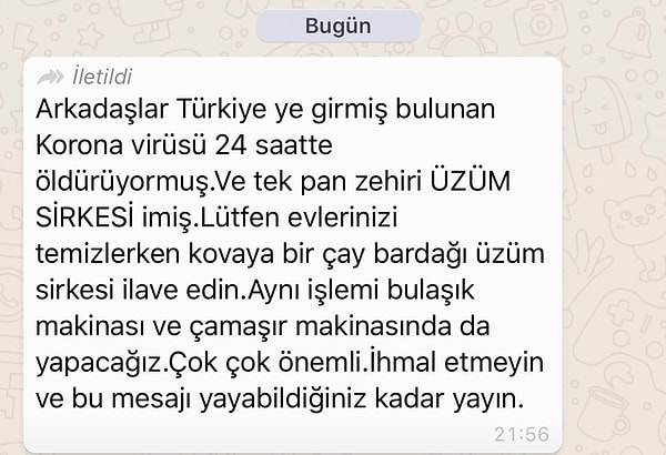 Nereden geldiği belli olmayan whatsapp mesajları: