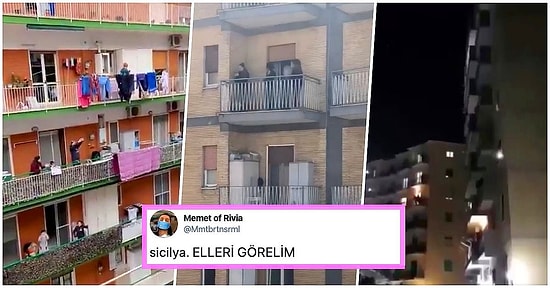 Koronavirüs Nedeniyle Evlerinden Çıkamayan İtalyanların Birbirlerine Moral Vermek İçin Buldukları Muazzam Çözüm