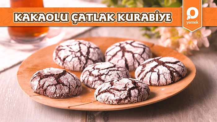 Çayın Yanına Ağızda Dağılan Nefis Bir Yancı: Kakaolu Çatlak Kurabiye! Kakaolu Çatlak Kurabiye Nasıl Yapılır?