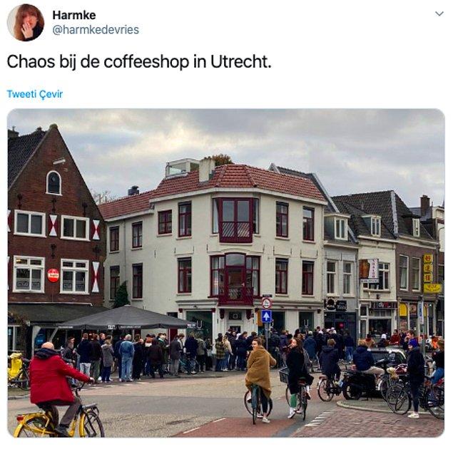 5. "Utrecht kahve dükkanında kaos."