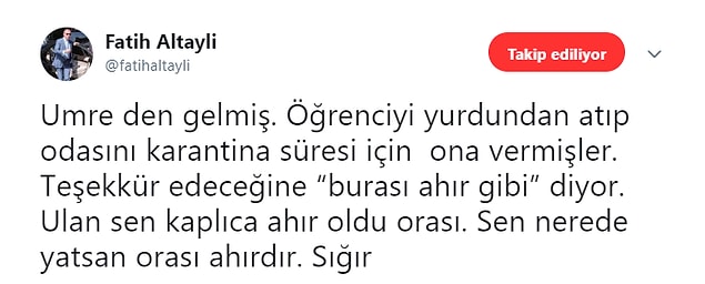Altaylı'nın 'Sen kalınca ahır oldu orası' dediği paylaşımı şöyle 👇