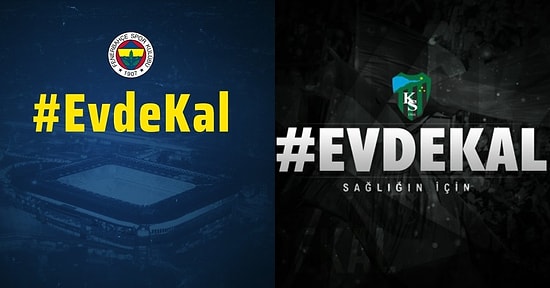 Spor Kulüplerimiz Koronavirüs Önlemlerine Destek Olmak İçin Tek Yürek Oldu: #EvdeKal