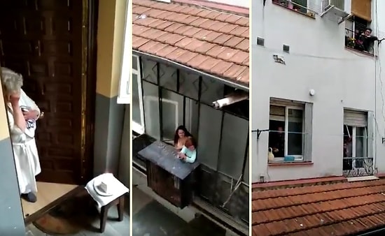 Komşuları Tarafından 80. Yaş Günü Kutlanan Kadının Duygu Dolu Anları