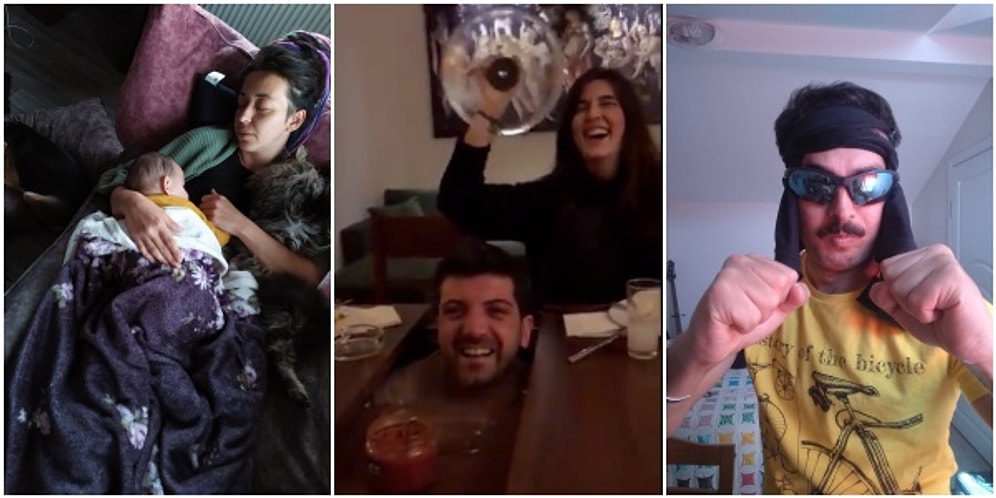 Evlerden Manzaralar: Koronavirüs Sebebiyle Evden Çıkmayanların Birbirinden İlginç Hallerine Bayılacaksınız