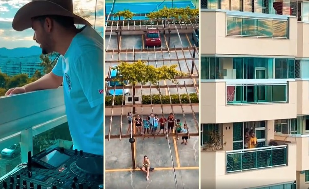 Brezilyalı DJ'den Karantina Bölgesindeki Komşulara Muhteşem Moral